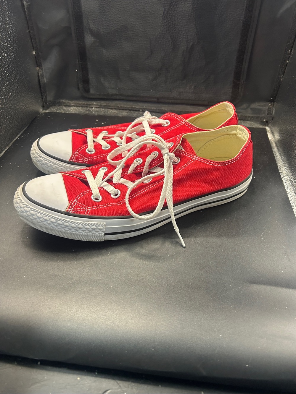 Converse Red Low-Top Canvas Sneakers